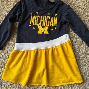 Toddler 3T University of Michigan Long Sleeve Dress
